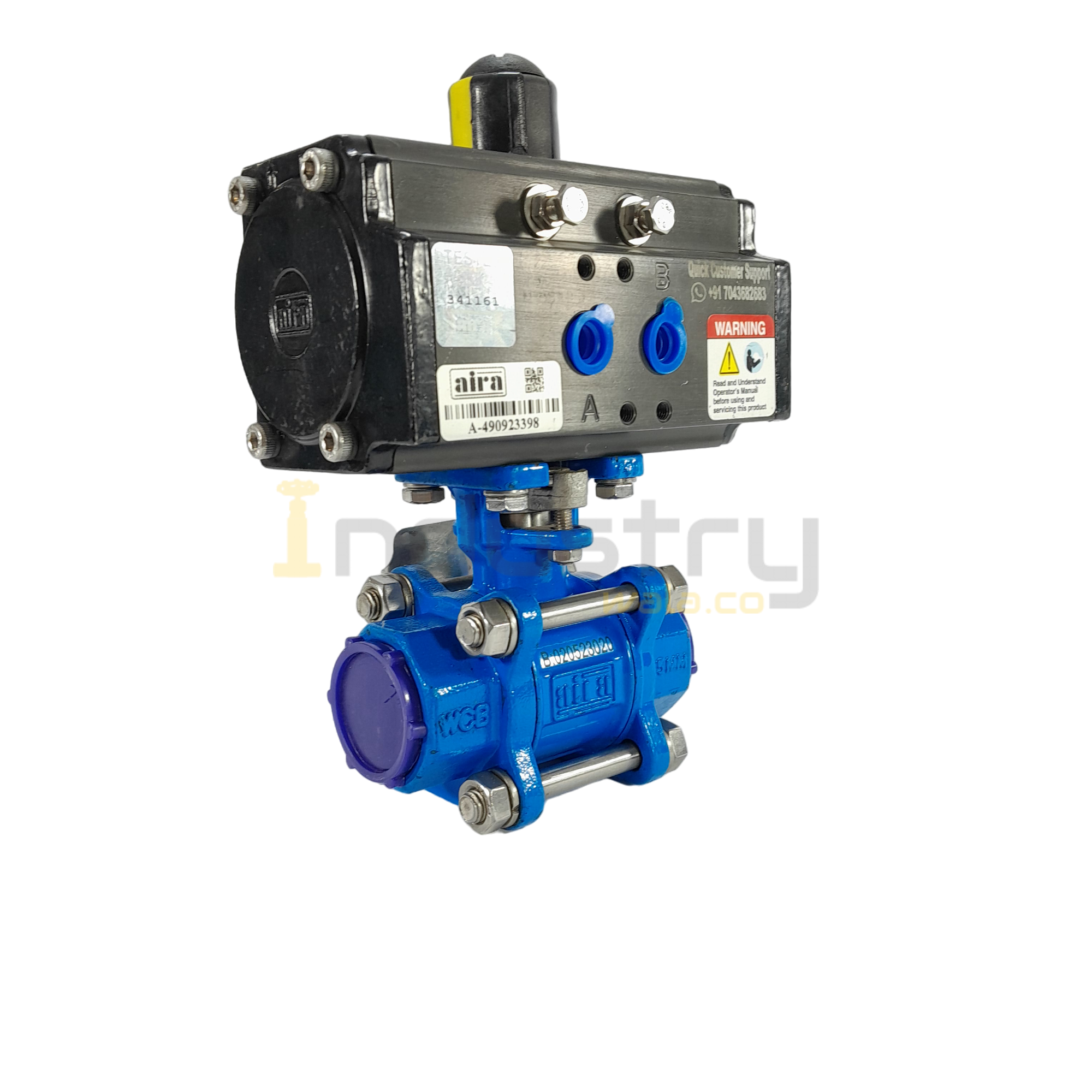 Aira Pneumatic Actuator Cs Ball Valve Screwed End To Industrywala